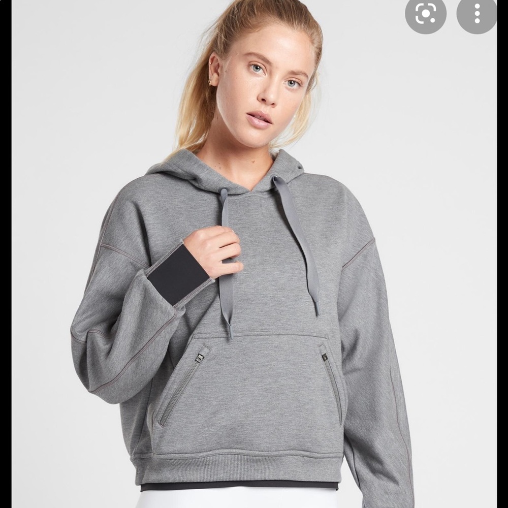 NWOT Athleta Recover Hoodie Gray - Sz XS